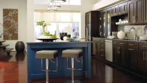 blue kitchen cabinets